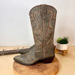 Durango Crush Westin 13” Western Boots – Distressed Cognac | Women’s Size 8M